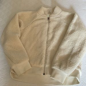 CALIA cream Sherpa fleece jacket